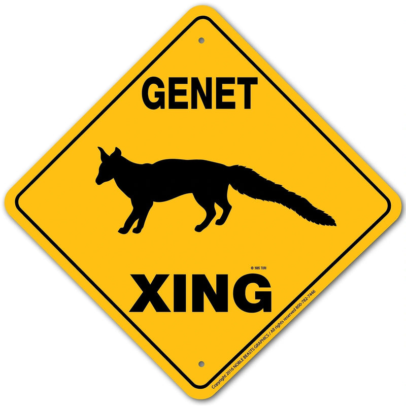 Genet Xing Sign Aluminum 12 in X 12 in #201003