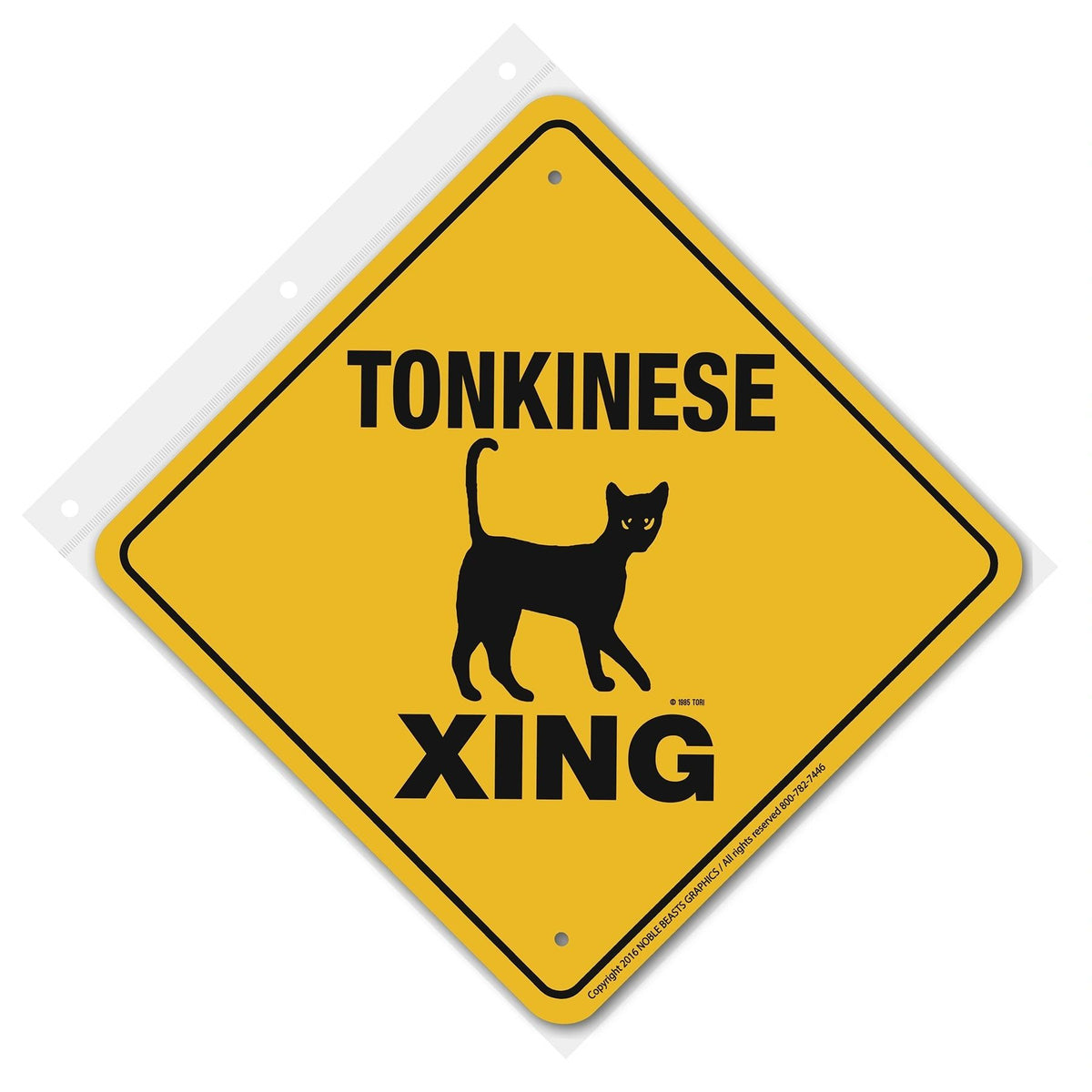 Tonkinese Xing Sign Aluminum 12 in X 12 in #20008