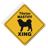 Tibetan Mastiff Xing Sign Aluminum 12 in X 12 in #20045