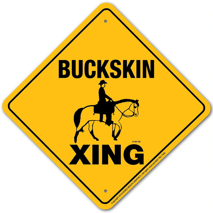Buckskin Xing Sign Aluminum 12 in X 12 in #20015