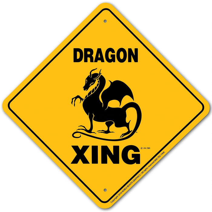 Dragon Xing Sign Aluminum 12 in X 12 in #20882