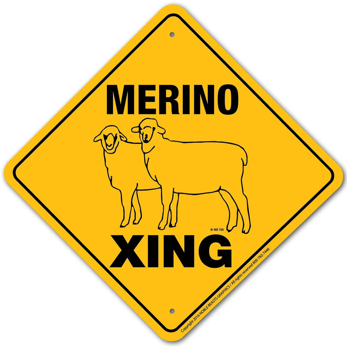 Merino Xing Sign Aluminum 12 in X 12 in #20041