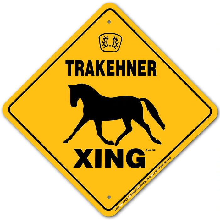 Trakehner (WB) Xing Sign Aluminum 12 in X 12 in #20980