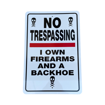 NO TRESPASSING signage
