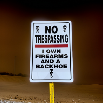 No TRESPASSING Sing board