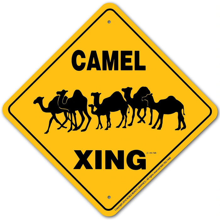 Camel Xing Sign Aluminum 12 in X 12 in #20671