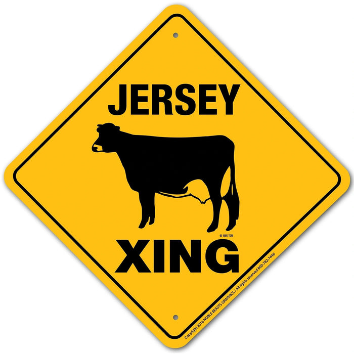 Jersey Xing Sign Aluminum 12 in X 12 in #20712