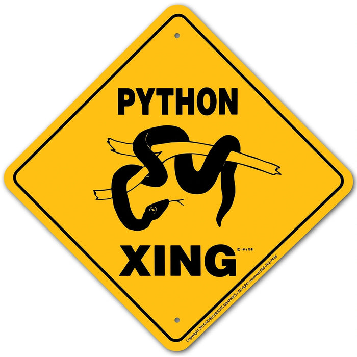 Python Xing Sign Aluminum 12 in X 12 in #20886