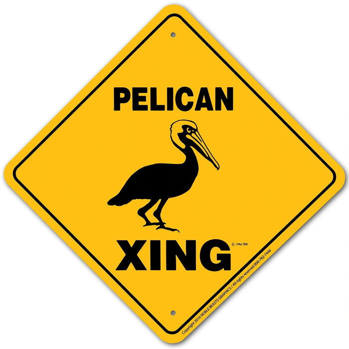 Pelican Xing Sign Aluminum 12 in X 12 in #20844