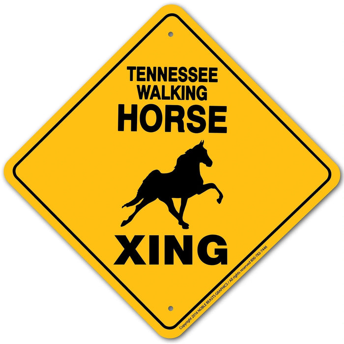 Tennessee Walking Horse Xing Sign Aluminum 12 in X 12 in #20326