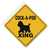 Cock-A-Poo Xing Sign Aluminum 12 in X 12 in #20025