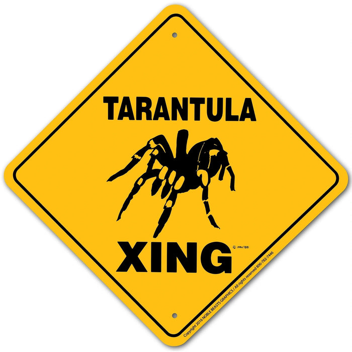 Tarantula Xing Sign Aluminum 12 in X 12 in #20816