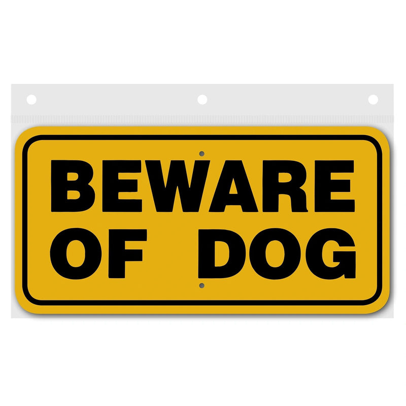 Beware Of Dog Sign Aluminum 6 in X 12 in #3444102