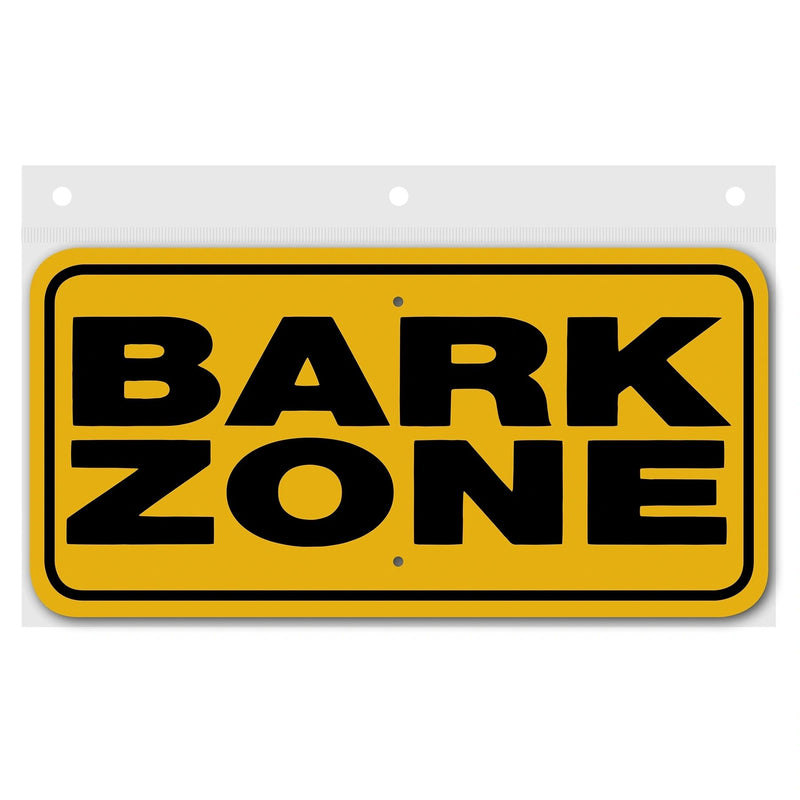 Bark Zone Sign Aluminum 6 in X 12 in #3444443