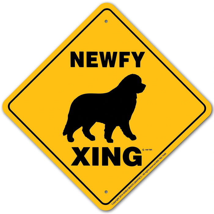 Newfy Xing Sign Aluminum 12 in X 12 in #20554