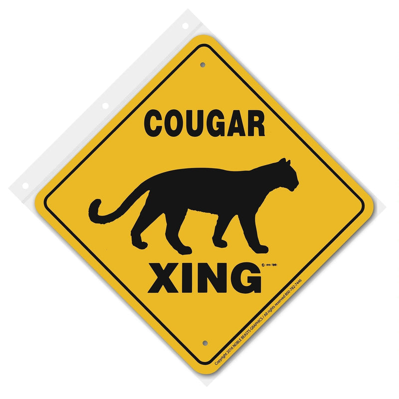 Cougar Xing Sign Aluminum 12 in X 12 in #20700
