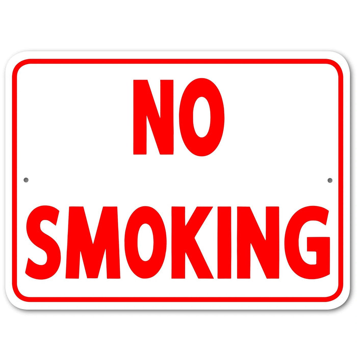 No Smoking Sign Aluminum 12 in X 9 in #3245332