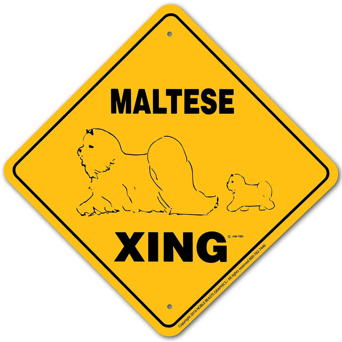 Maltese Xing Sign Aluminum 12 in X 12 in #20583