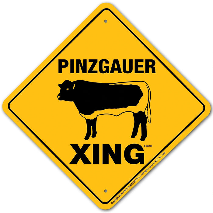 Pinzgauer Xing Sign Aluminum 12 in X 12 in #20811