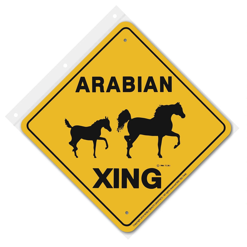 Arabian Xing Sign Aluminum 12 in X 12 in #20306