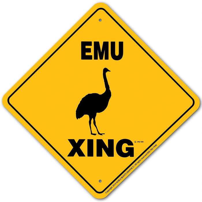 Emu Xing Sign Aluminum 12 in X 12 in #20771