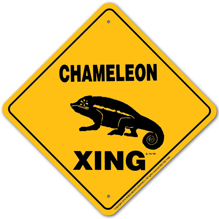 Chameleon Xing Sign Aluminum 12 in X 12 in #20914