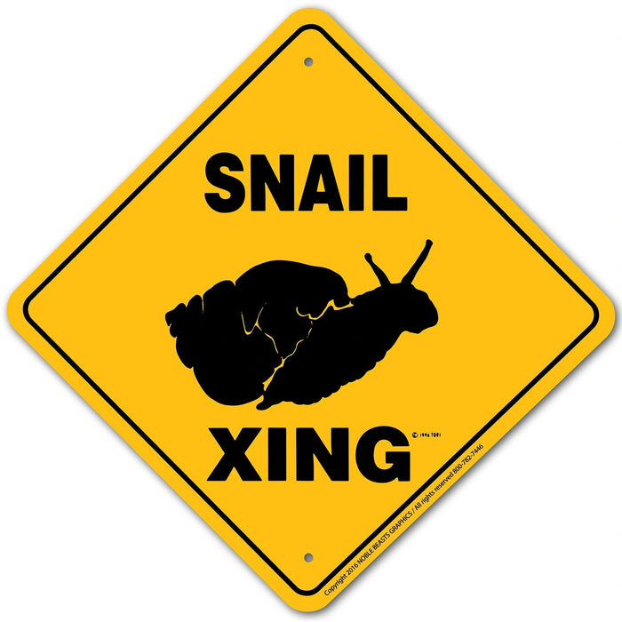 Snail Xing Sign Aluminum 12 in X 12 in #20849