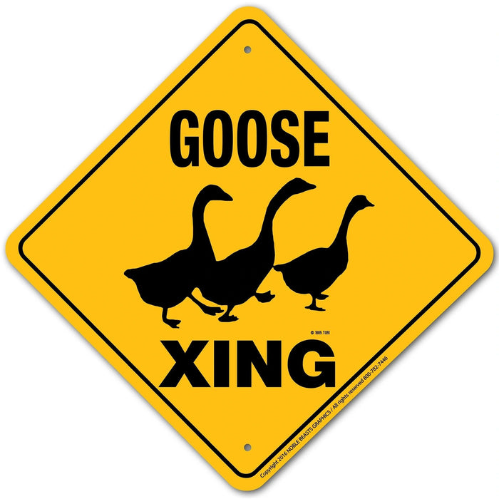 Goose Xing Sign Aluminum 12 in X 12 in #20049