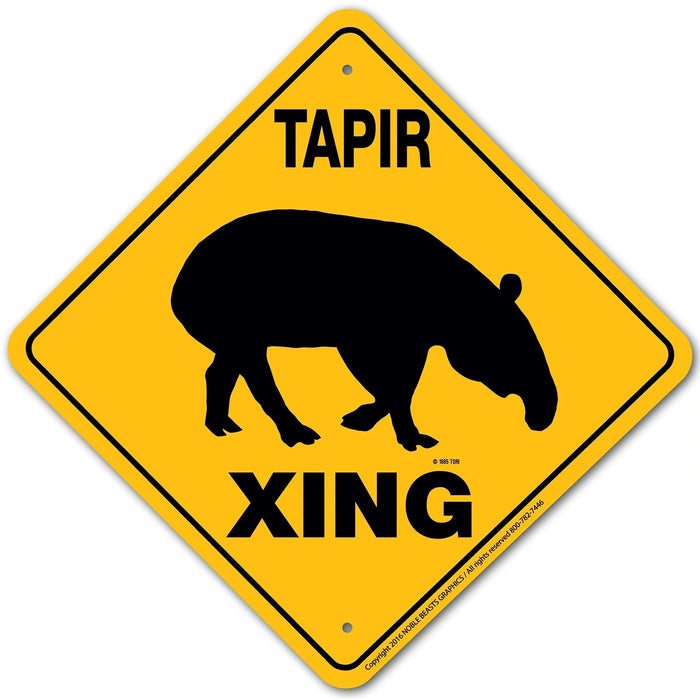 Tapir Xing Sign Aluminum 12 in X 12 in #201004