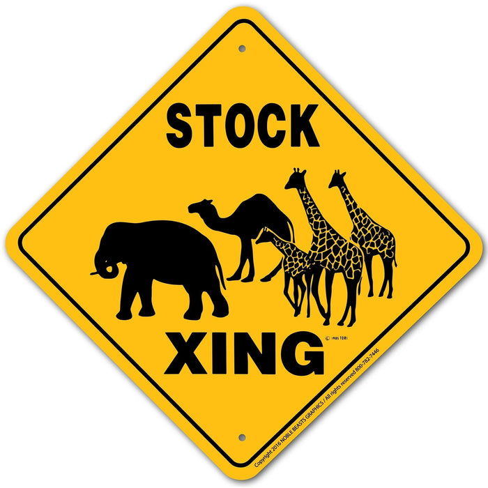 Stock (Exotic) Xing Sign Aluminum 12 in X 12 in #20334