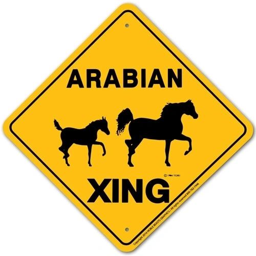 Arabian Xing Sign Aluminum 12 in X 12 in #20306