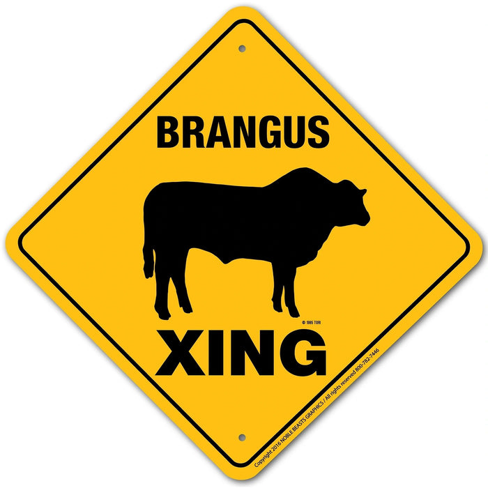 Brangus Xing Sign Aluminum 12 in X 12 in #20726