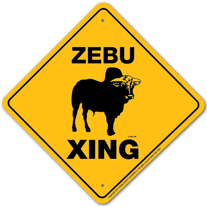 Zebu Xing Sign Aluminum 12 in X 12 in #20721