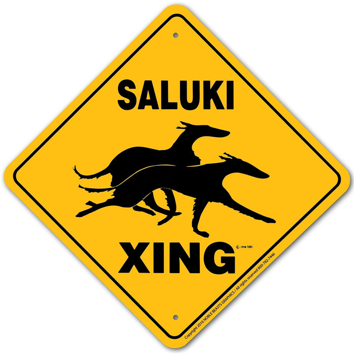 Saluki Xing Sign Aluminum 12 in X 12 in #20597