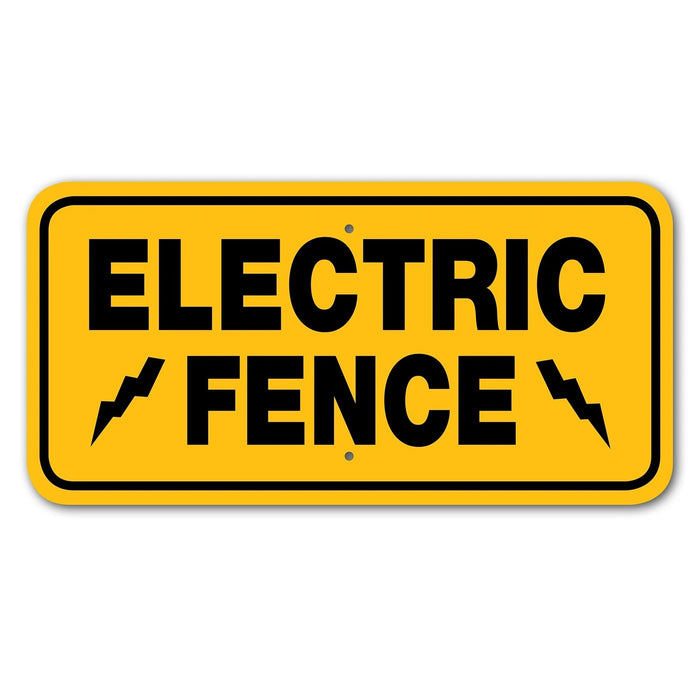 Electric Fence Sign Aluminum 6 in X 12 in #3444424