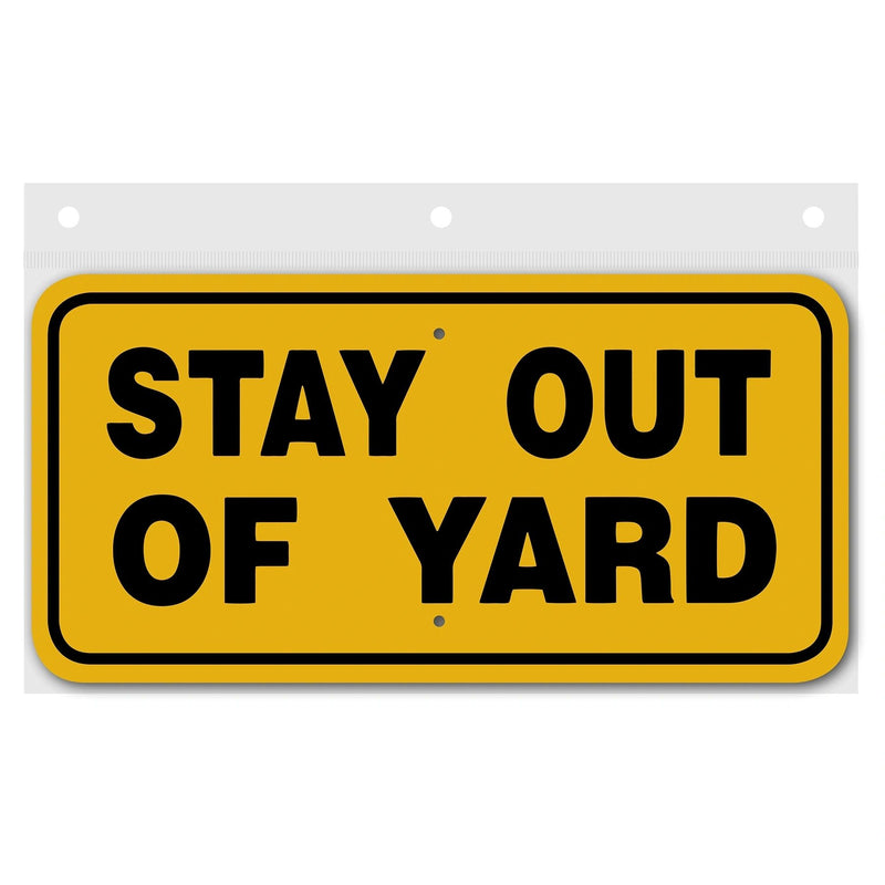 Stay Out Of Yard Sign Aluminum 6 in X 12 in #3444438
