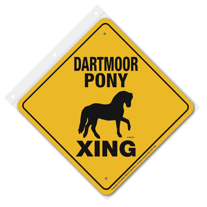 Dartmoor Pony Xing Aluminum 12 in x 12 in #20017