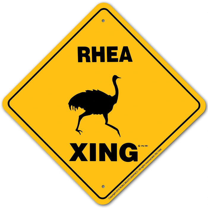 Rhea Xing Sign Aluminum 12 in X 12 in #20901