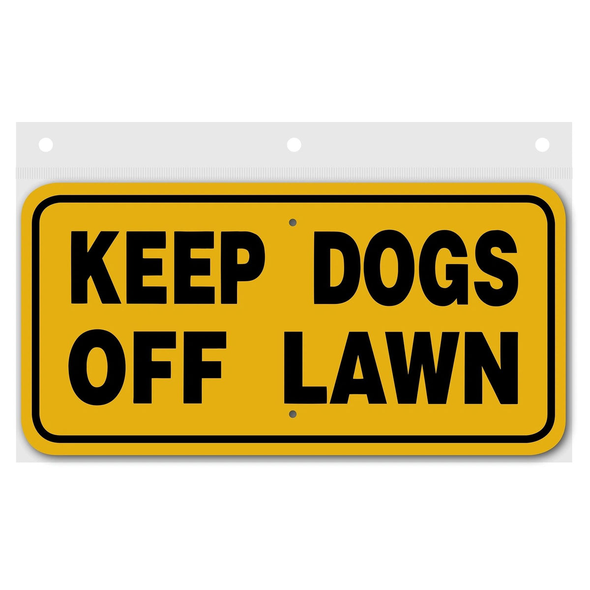 Keep Dogs Off Lawn Sign Aluminum 6 in X 12 in #3444414