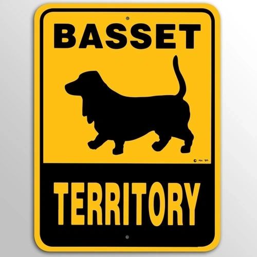 Basset Territory Sign Aluminum 12 in X 9 in #32590459