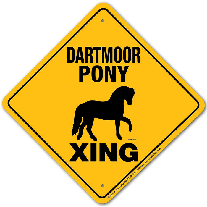 Dartmoor Pony Xing Aluminum 12 in x 12 in #20017