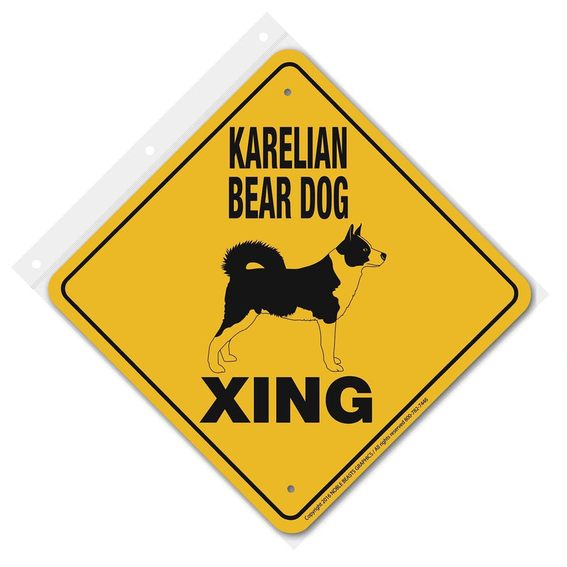 Karelian Bear Dog Xing Aluminum 12 in x 12 in #20KERA