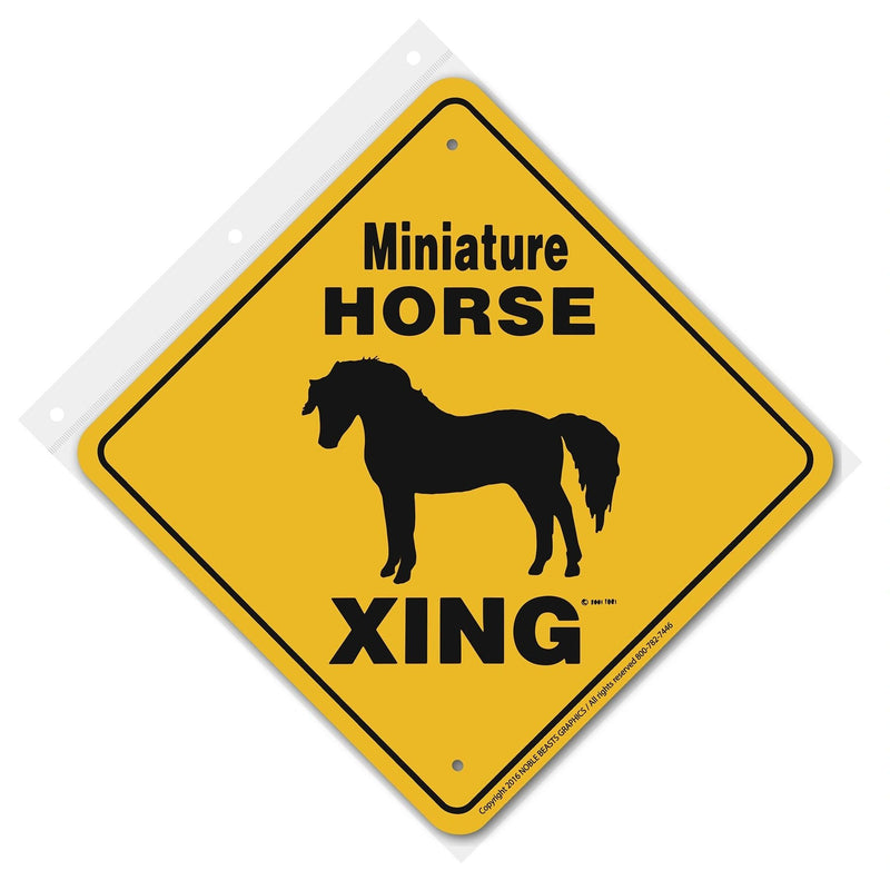 Miniature Horse Xing Sign Aluminum 12 in X 12 in #20016