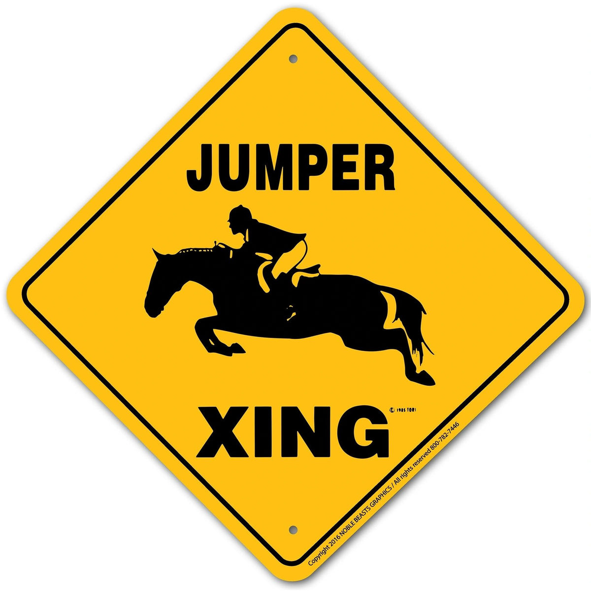 Jumper Xing Sign Aluminum 12 in X 12 in #20338