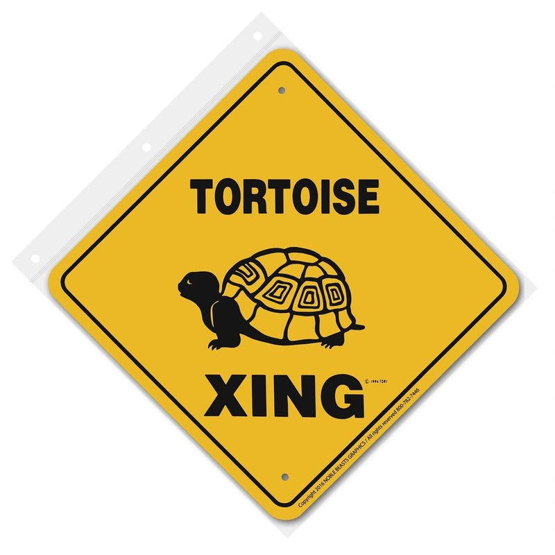 Tortoise Xing Sign Aluminum 12 in X 12 in #20825