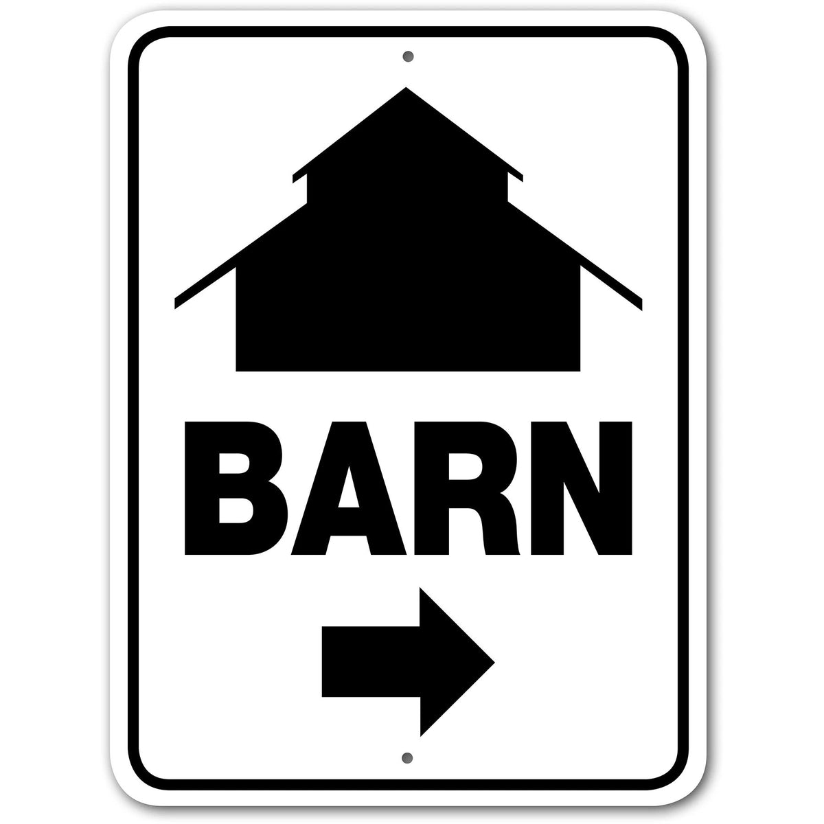 Barn Right Arrow Sign Aluminum 12 in X 9 in #3245319