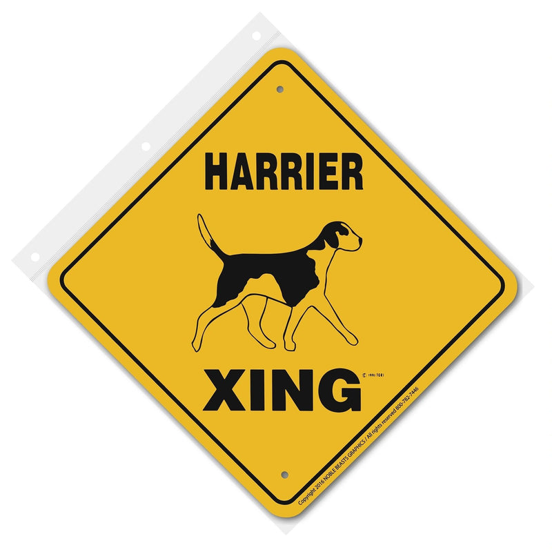 Harrier Xing Sign Aluminum 12 in X 12 in #20625