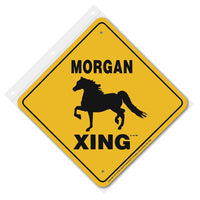 Morgan Xing Sign Aluminum 12 in X 12 in #20304