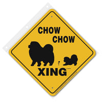 Chow Chow Xing Sign Aluminum 12 in X 12 in #20422