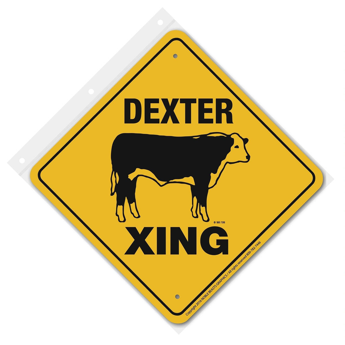 Dexter Xing Sign Aluminum 12 in X 12 in #20951